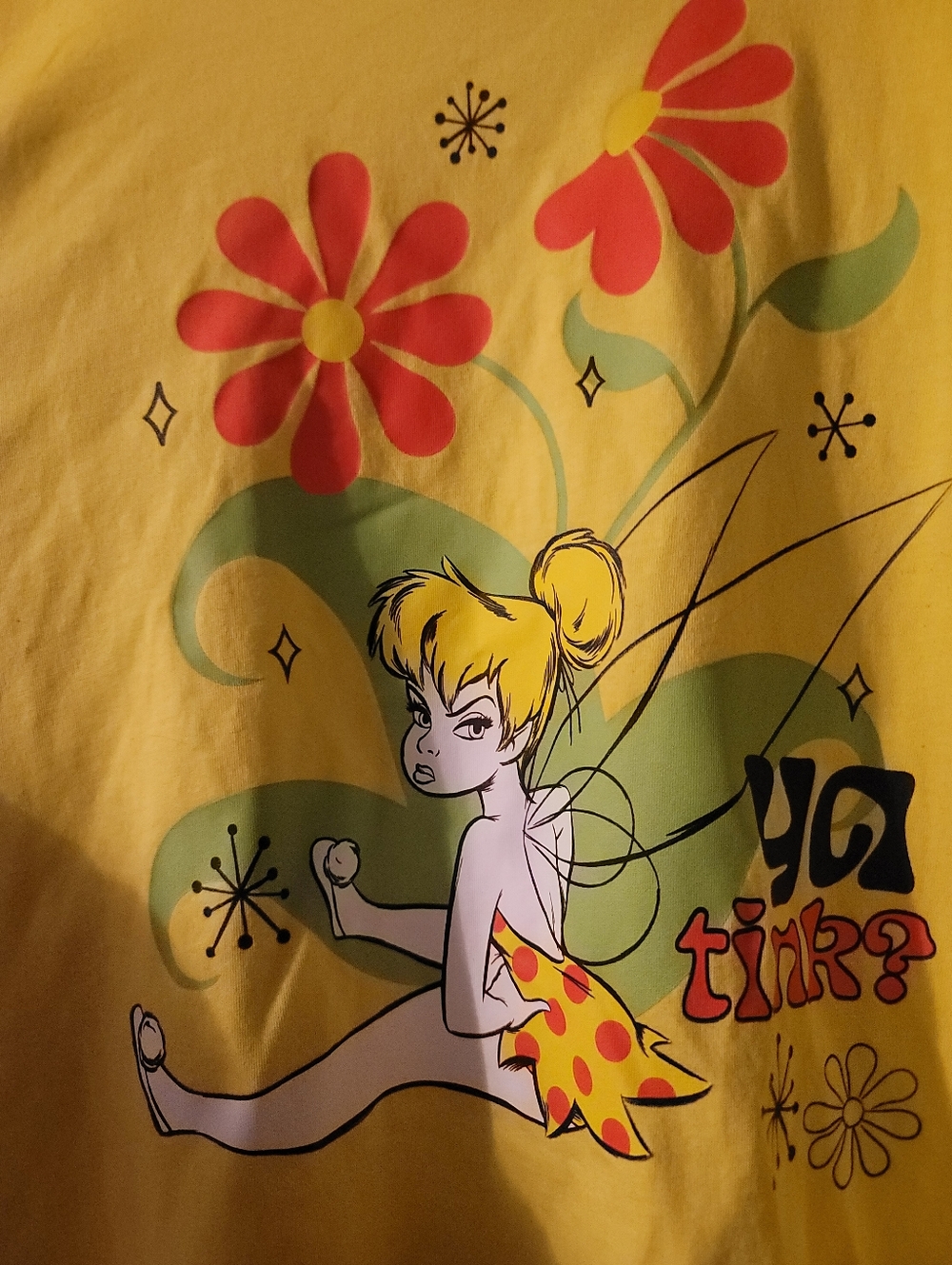 Yellow Disney Tinkerbell Shirt - Picture 2 of 3